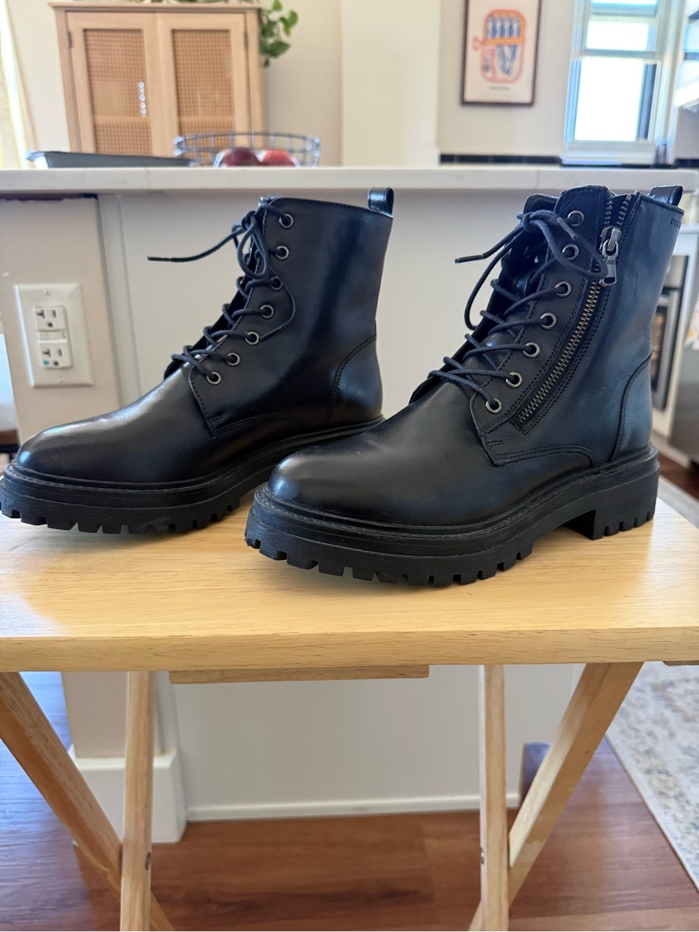 Women’s Geox Idria Combat Boots - Size 38